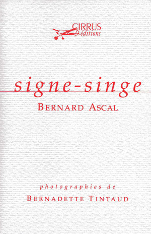 couverture signe-singe, bernard ascal